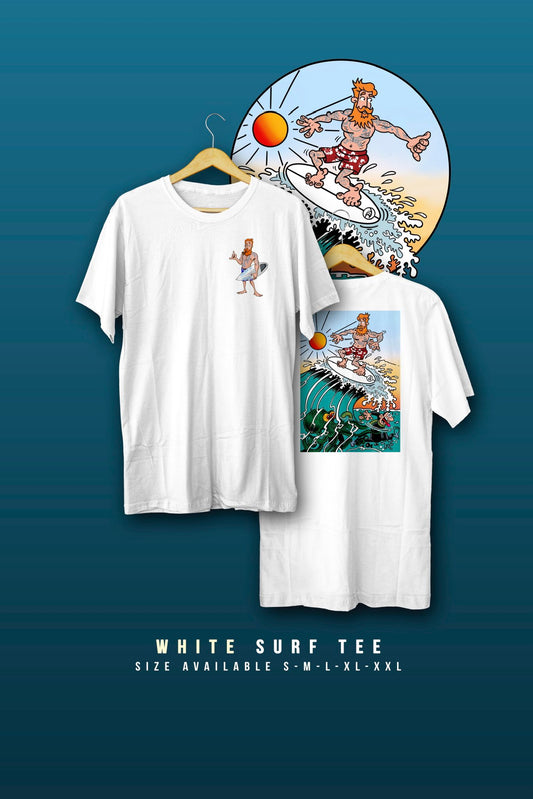 WHITE SURF TEE