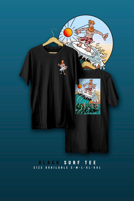 BLACK SURF TEE